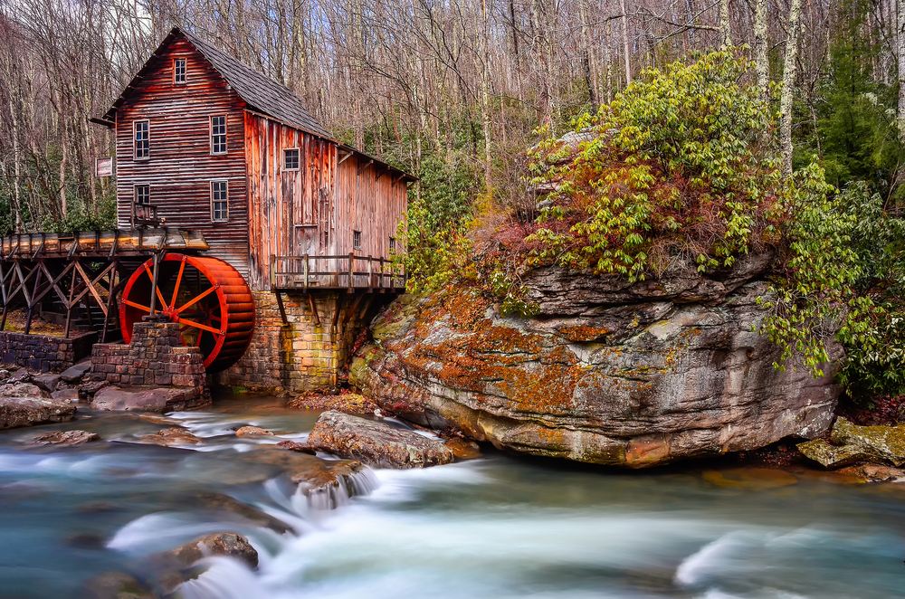 gristmill at Babcock state park in west virginia
