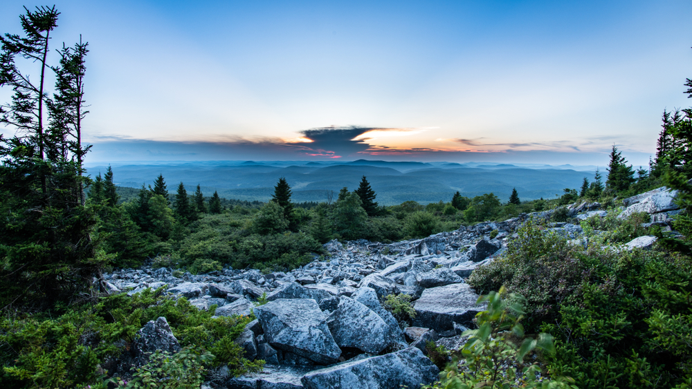 spruce knob sunset